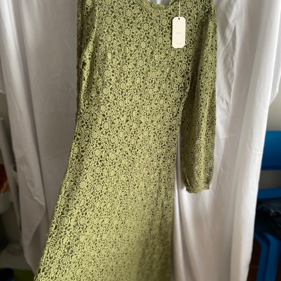 Doen Heirloom Angelique Dress, lace, poire verte, Large, NWT - Picture 11 of 11